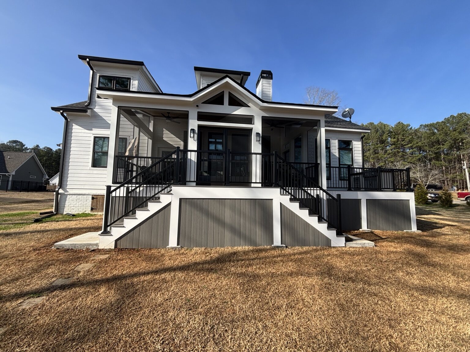 Screened porch exterior